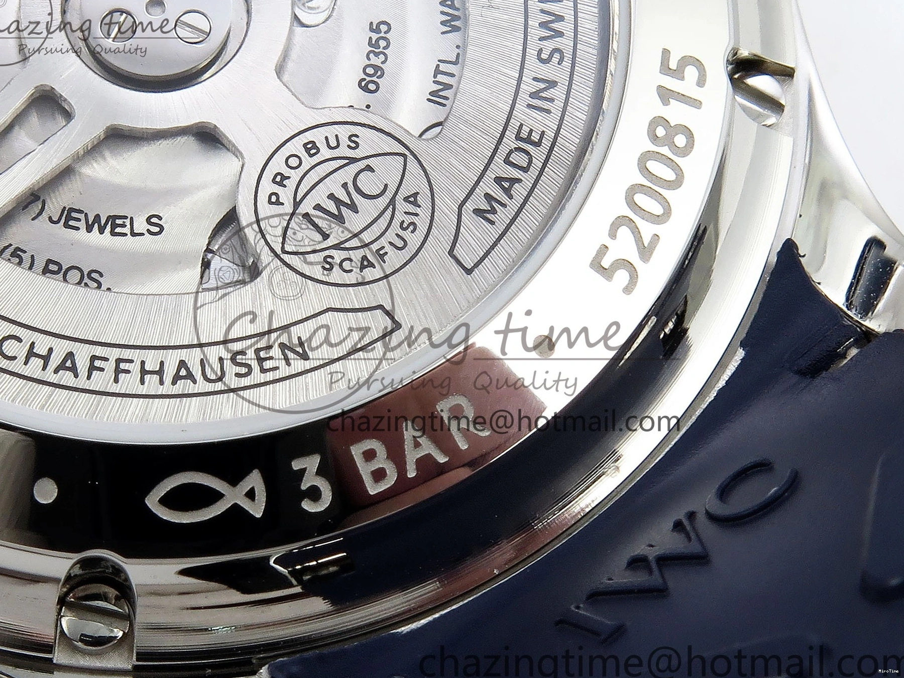 MIROTIME 0412 Casual Portuguese Chrono IW3716 Z+F 1:1 Best Edition White Dial on Blue Rubber Strap A 7016